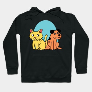 Cat and dogc Hoodie